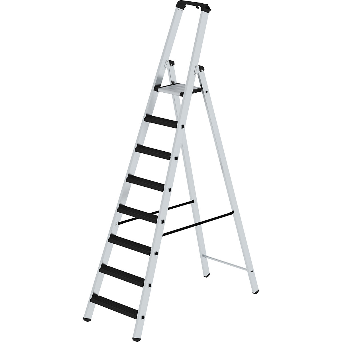 Step ladder, single sided – eurokraft pro, cushioned model, 8 steps-5