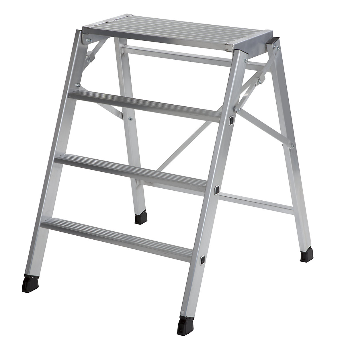 Folding steps – MUNK, aluminium, step depth 80 mm, 4 steps-5