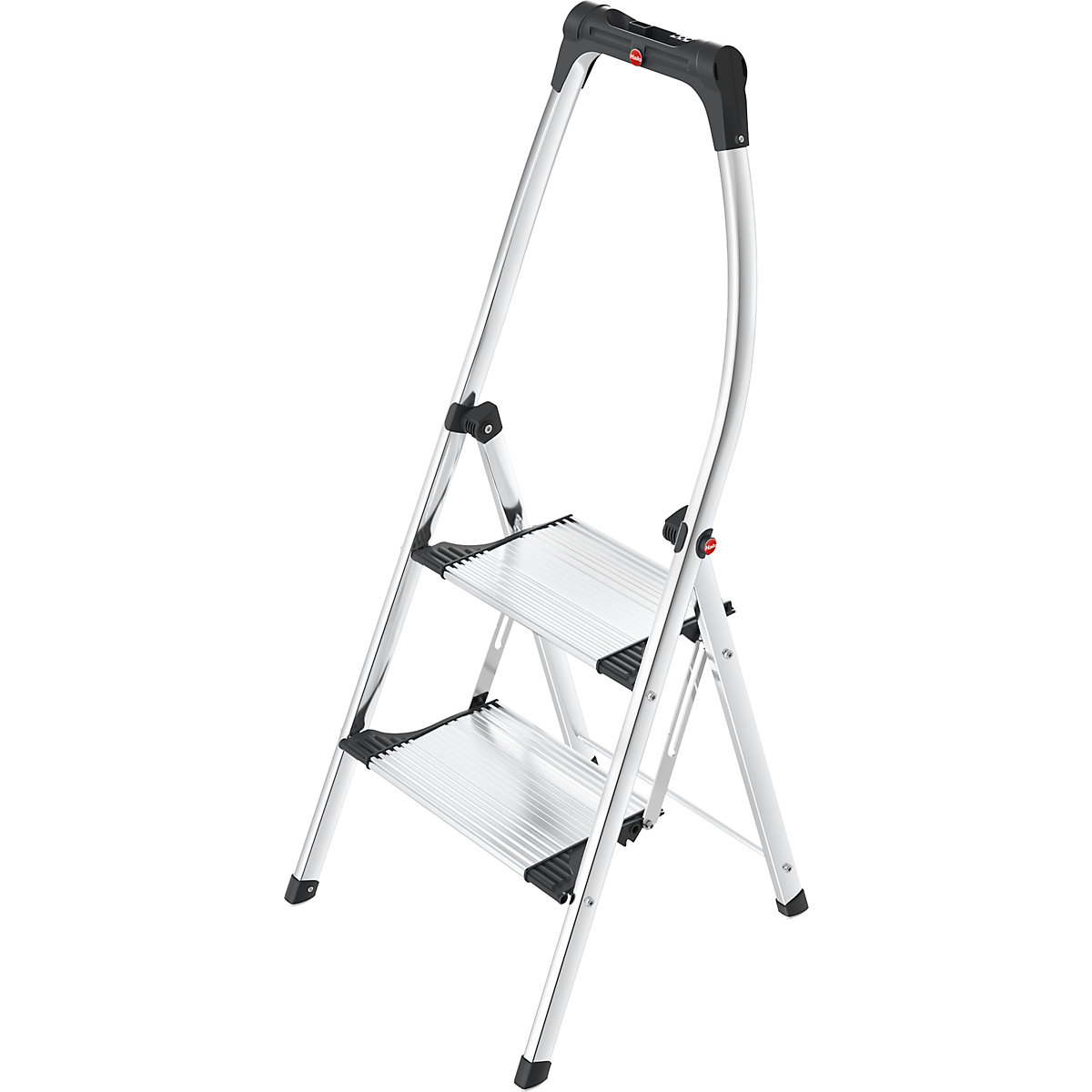 2 step ladder with high handrail