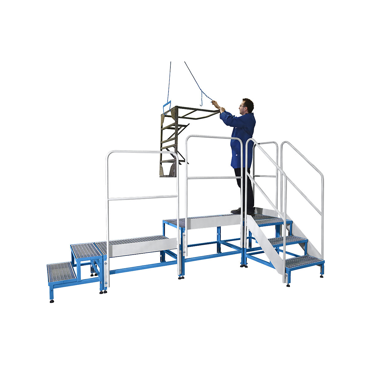 Stairway for modular platform system – eurokraft pro (Product illustration 4)-3