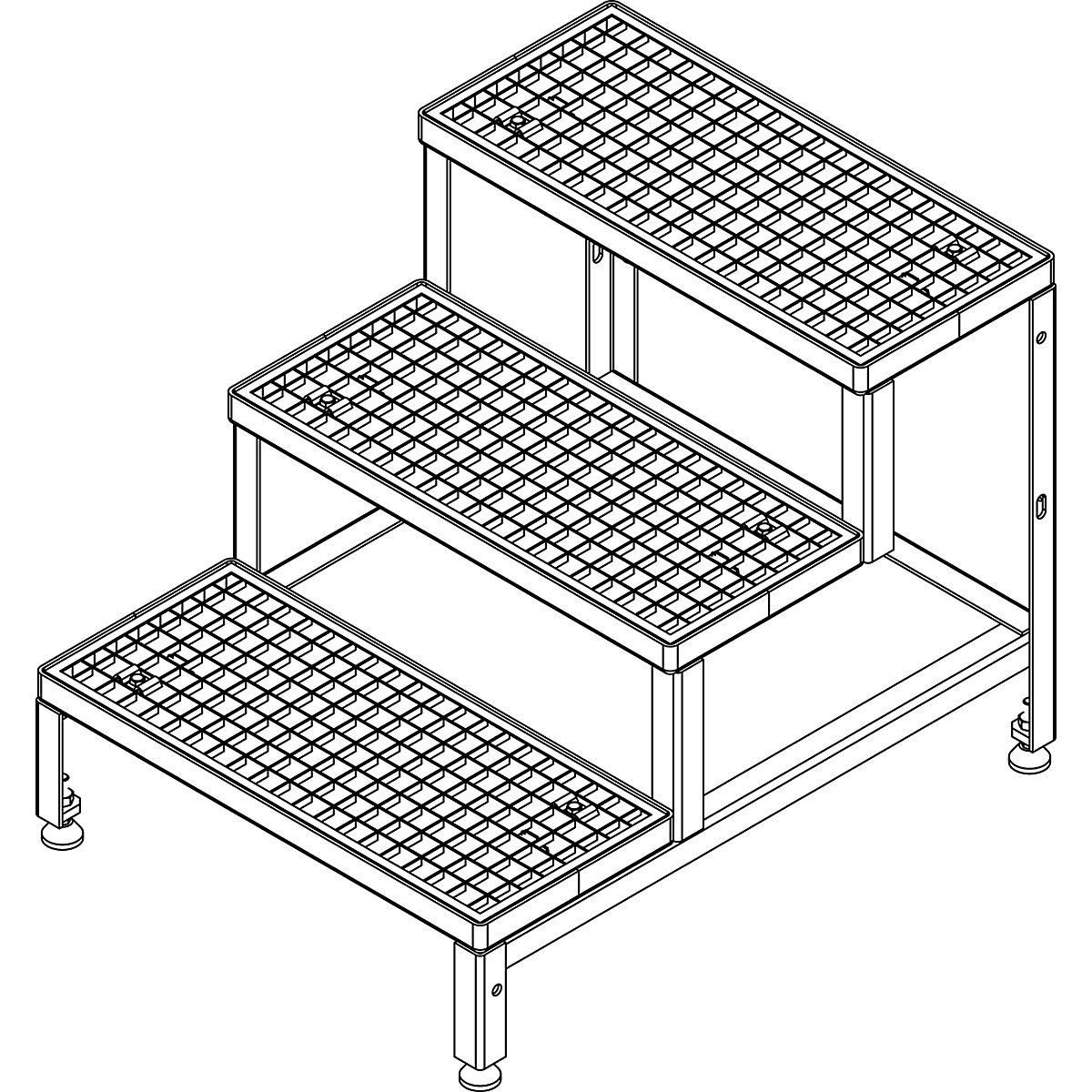 Stairway for modular platform system – eurokraft pro (Product illustration 25)-24