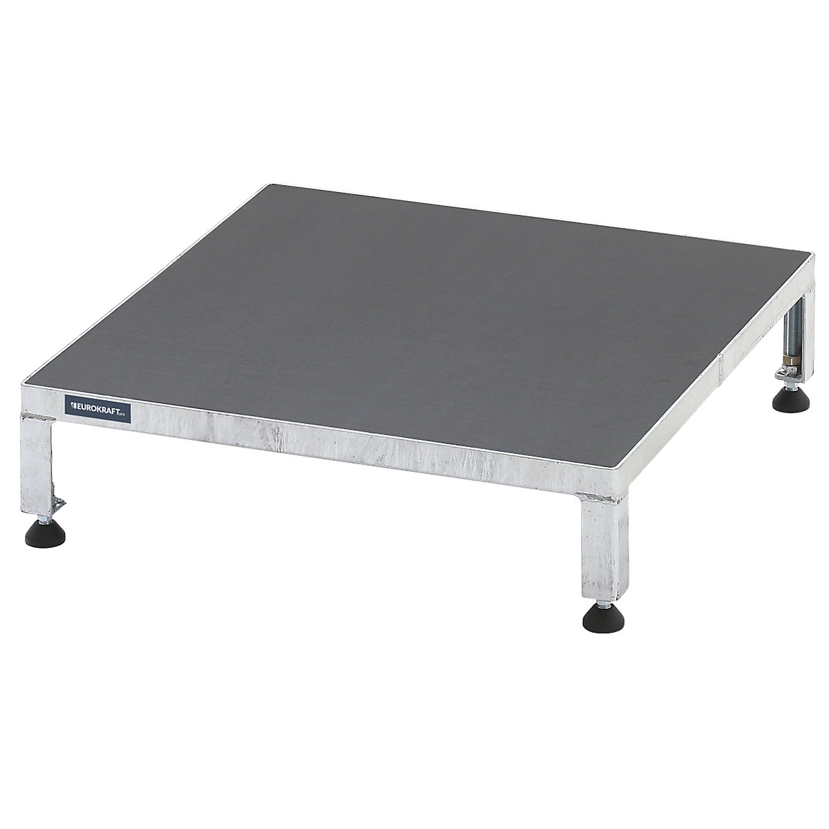 Working platform, height adjustable from 165 – 230 mm – eurokraft pro, with phenolic plywood panel, platform LxW 610 x 610 mm, hot dip galvanised-9