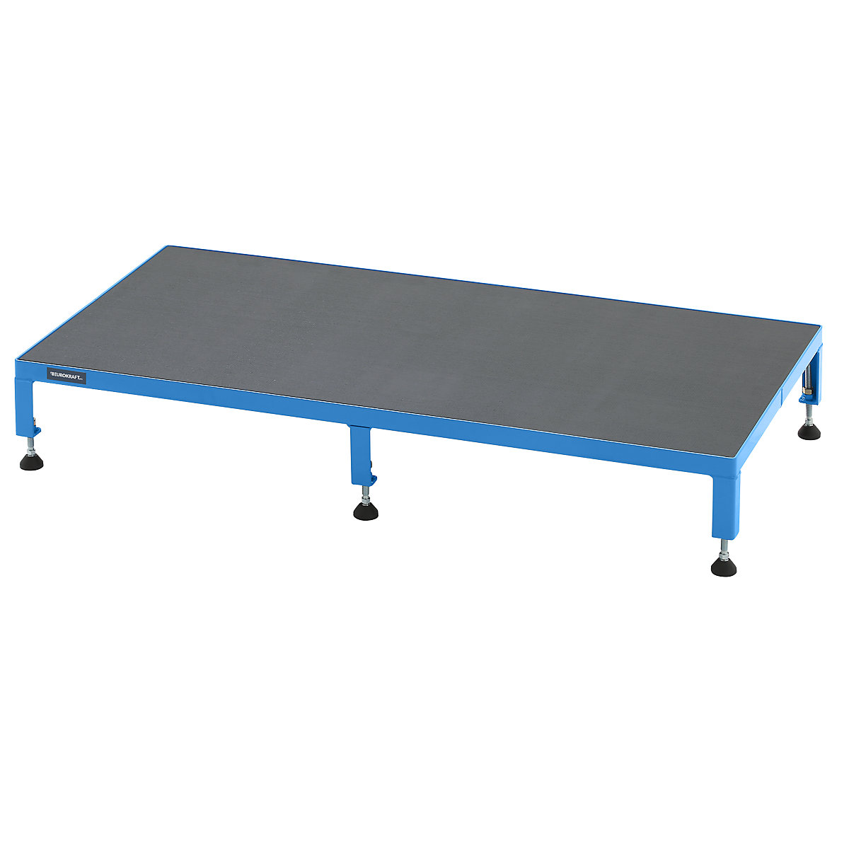 Working platform, height adjustable from 165 – 230 mm – eurokraft pro, with phenolic plywood panel, platform LxW 1210 x 610 mm, light blue-8