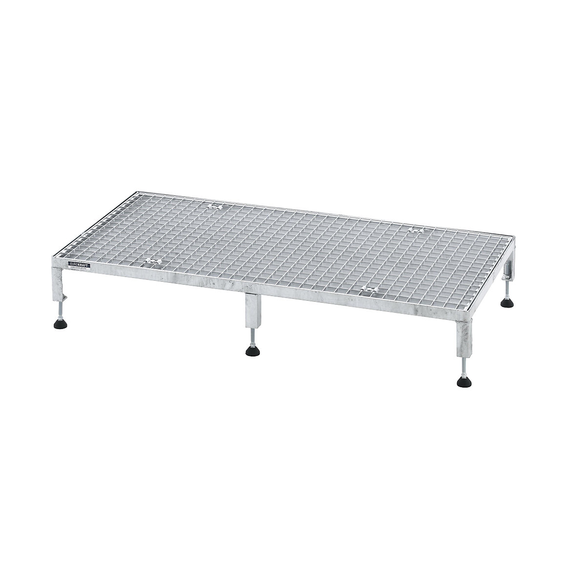 Working platform, height adjustable from 165 – 230 mm – eurokraft pro, with mesh plate, platform LxW 1210 x 610 mm, hot dip galvanised-8