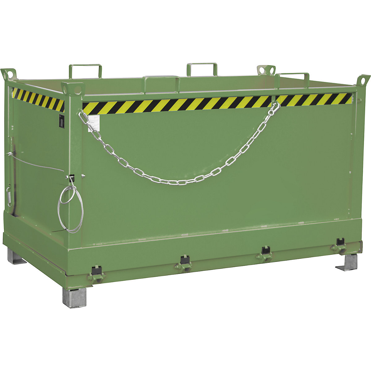 eurokraft pro Drop Bottom Bin Steel Reseda Green 10