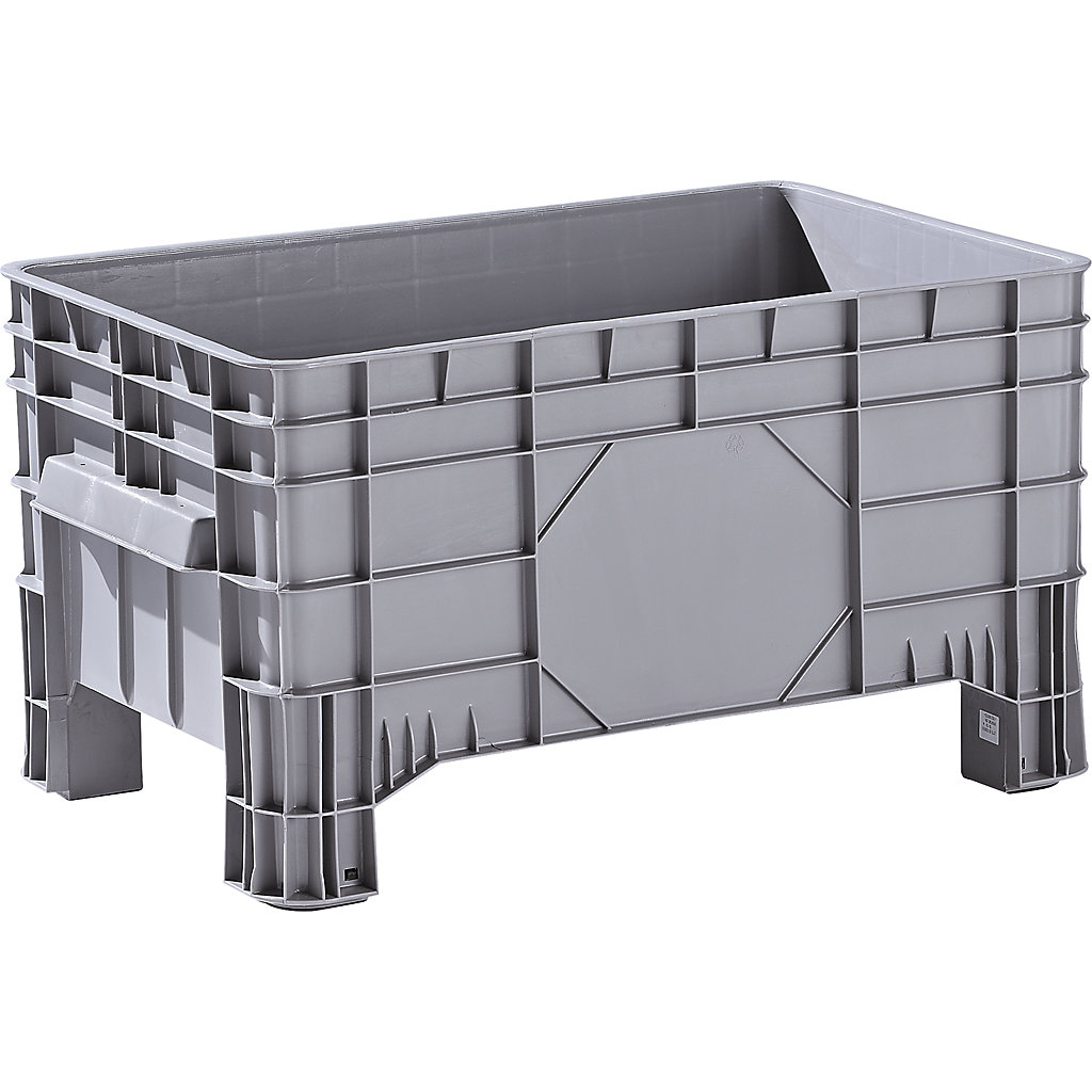 Bigbox grau 1200x1000x760 mm geschlossen 3 Kufen Bigbox grau 1200x1000x760 mm geschlossen 3 Kufen