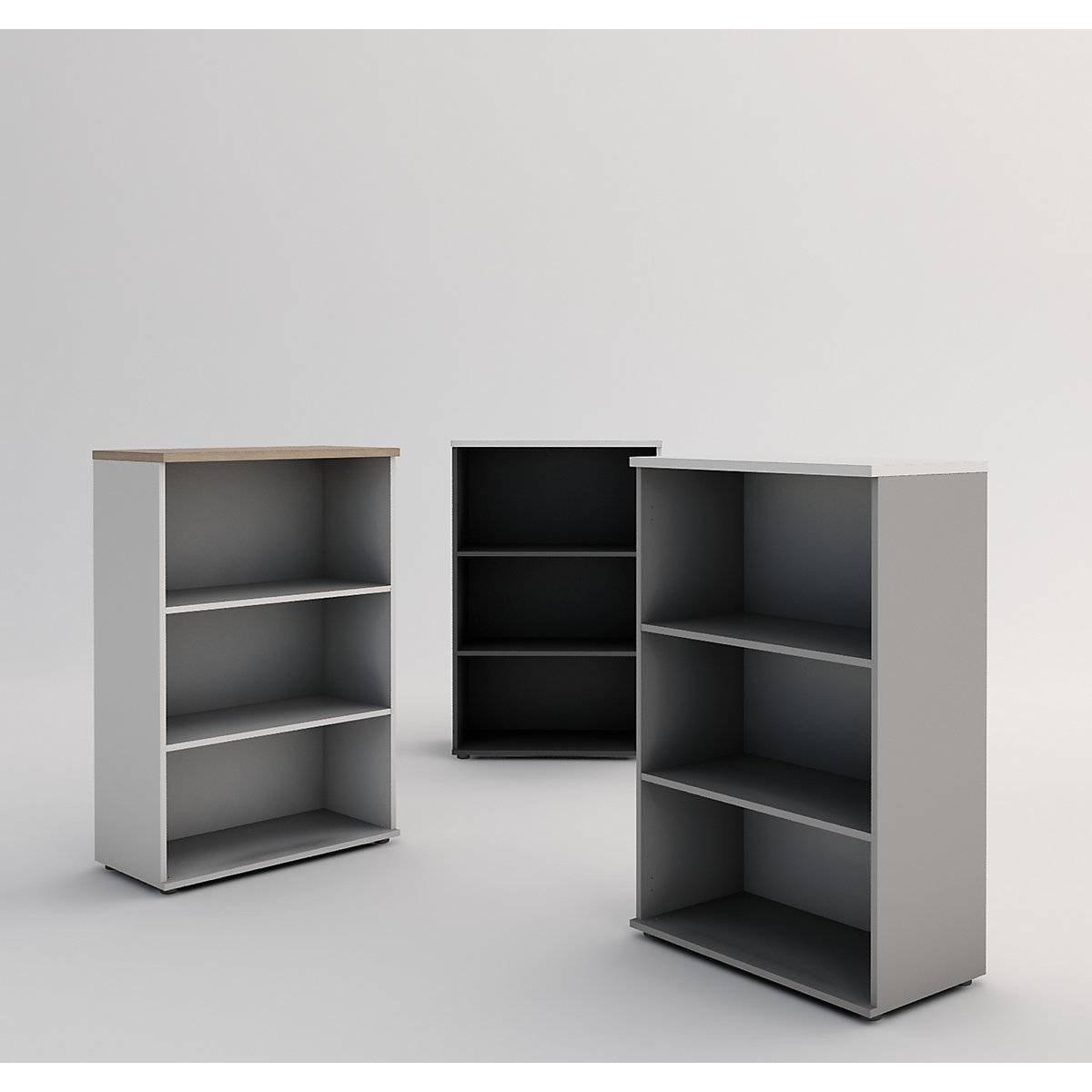 Kaiserkraft Portland Bookshelf White Brushed 10