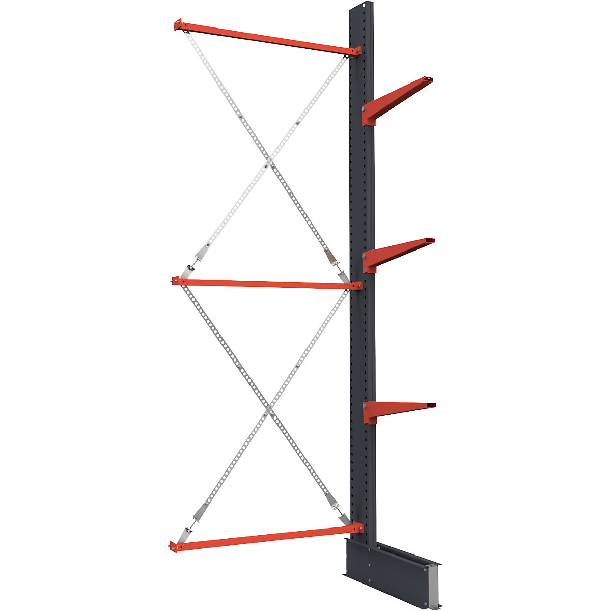 Rayon cantilever lourd unilatéral Kaiserkraft Attillo Gris/Orange 2