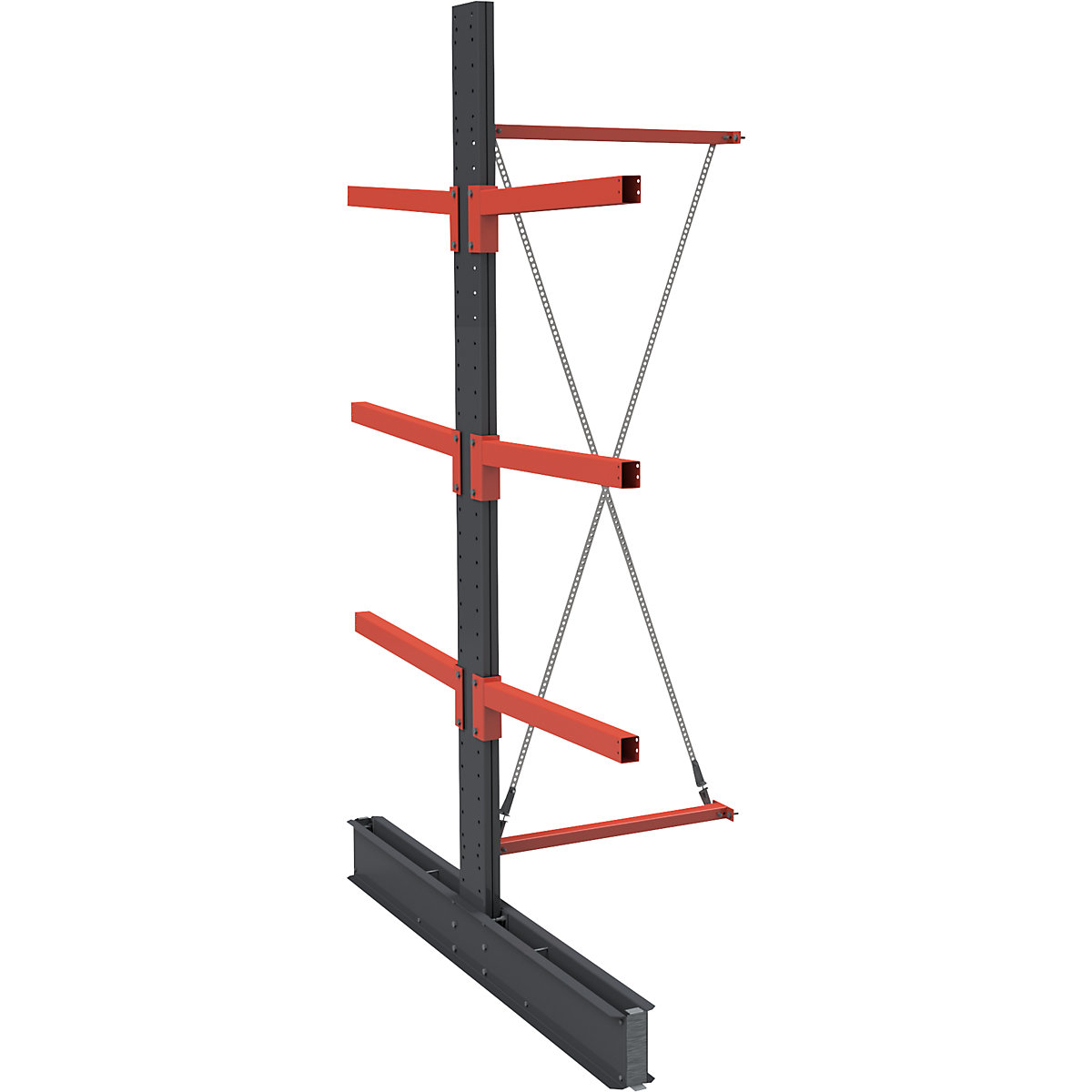 kaiserkraft Igor Cantilever Rack Graphite Gray/Orange 2