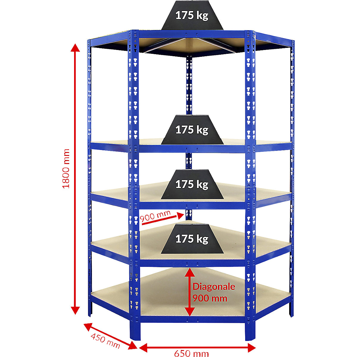Schwerlastregal Eckelement (Produktabbildung 5)-4