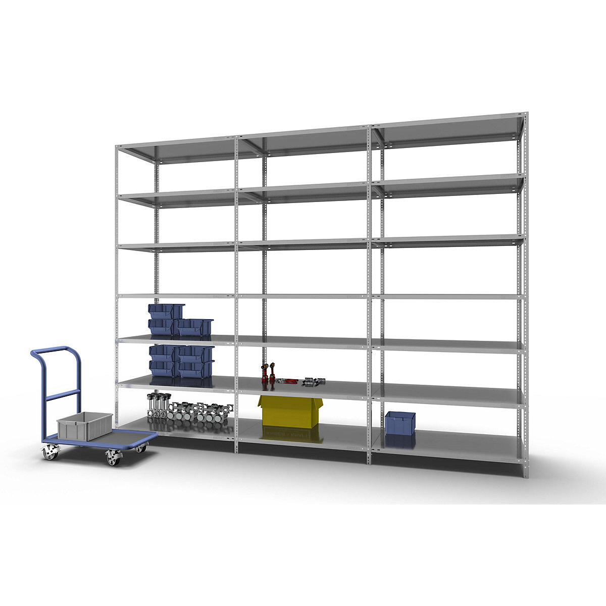 Schraubregal, Bauart leicht, verzinkt eurokraft pro (Produktabbildung 2)-1