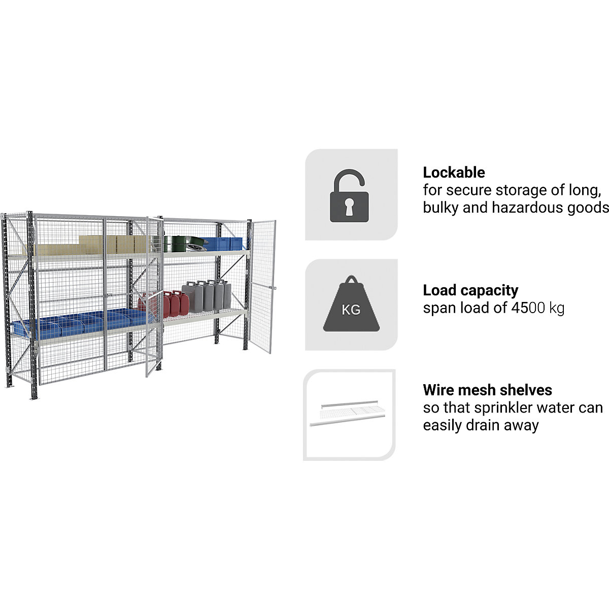 Weitspann-Sicherheitsregal (Produktabbildung 3)-2