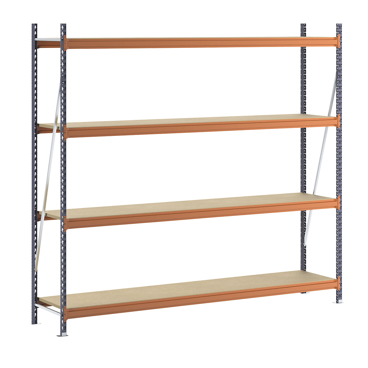 Weitspannregal, Feldlast 4000 kg, HxBxT 2500 x 2798 x 600 mm, Grundregal-4