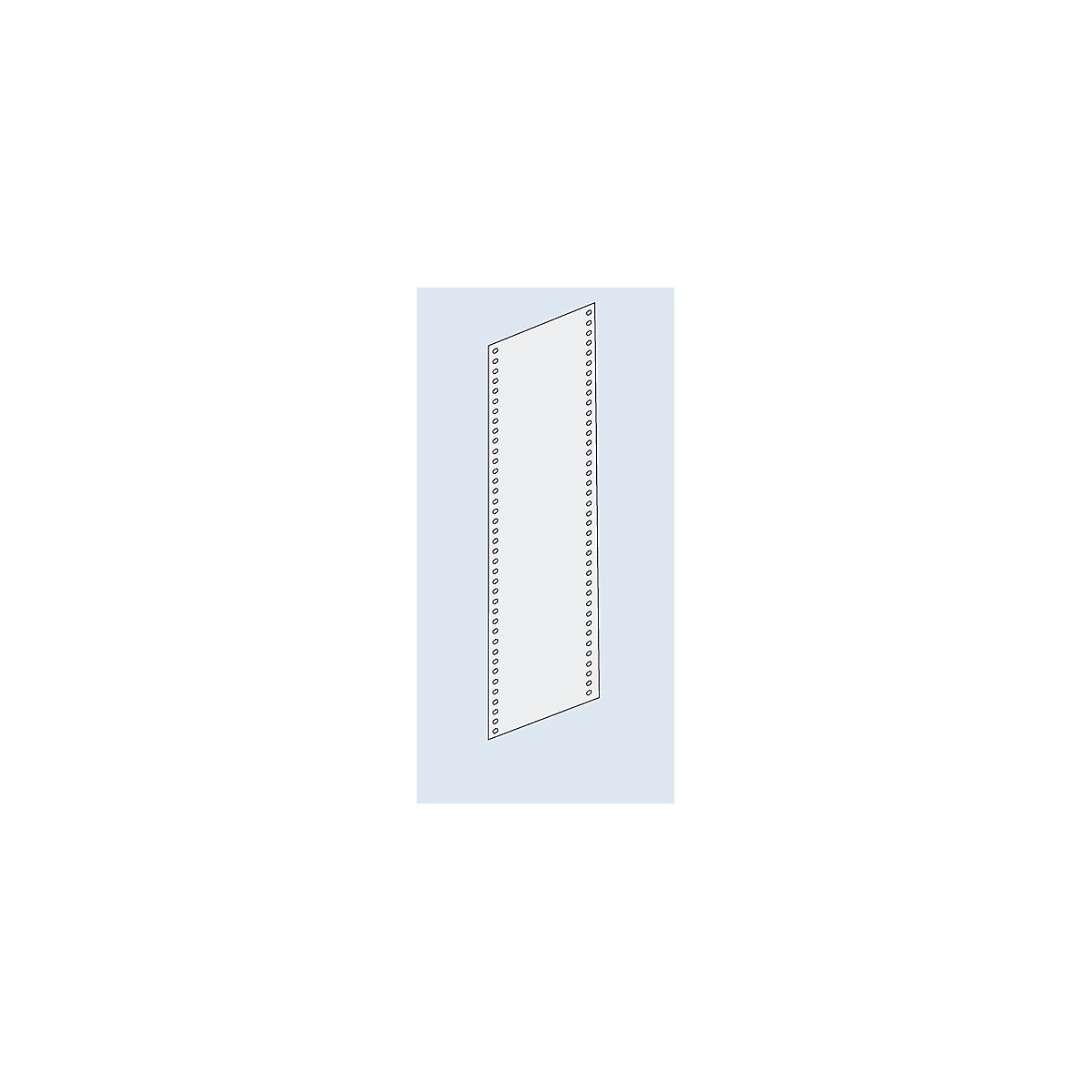 eurokraft pro Side Panel Full Sheet Metal Light Gray 200cm 2