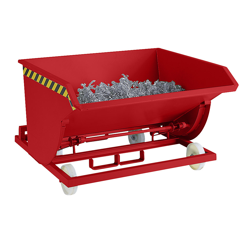 Mobiler Kippbehälter mit Klappmechanismus: ohne Siebeinsatz, Traglast