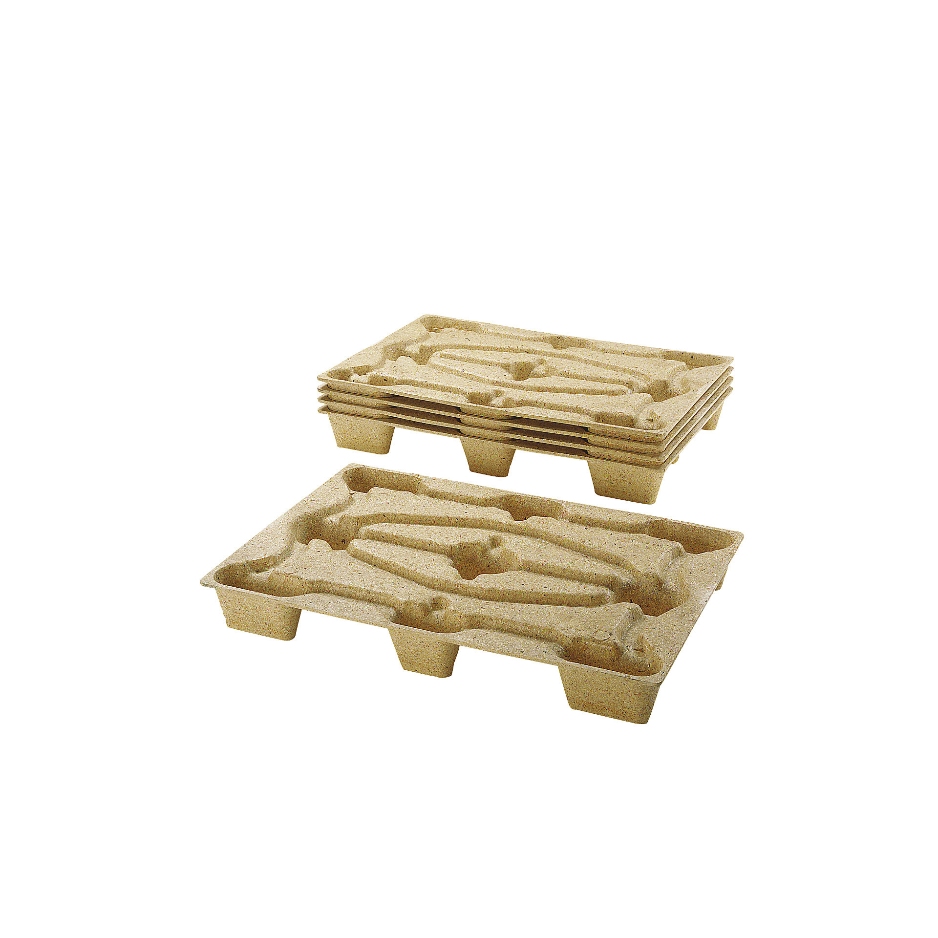 Palette aus Pressholz: LxB 1200 x 800 mm, mit 9 Füßen | KAISER+KRAFT