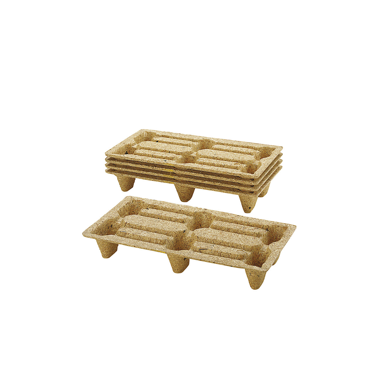 Palette aus Pressholz: LxB 800 x 400 mm, mit 6 Füßen | KAISER+KRAFT