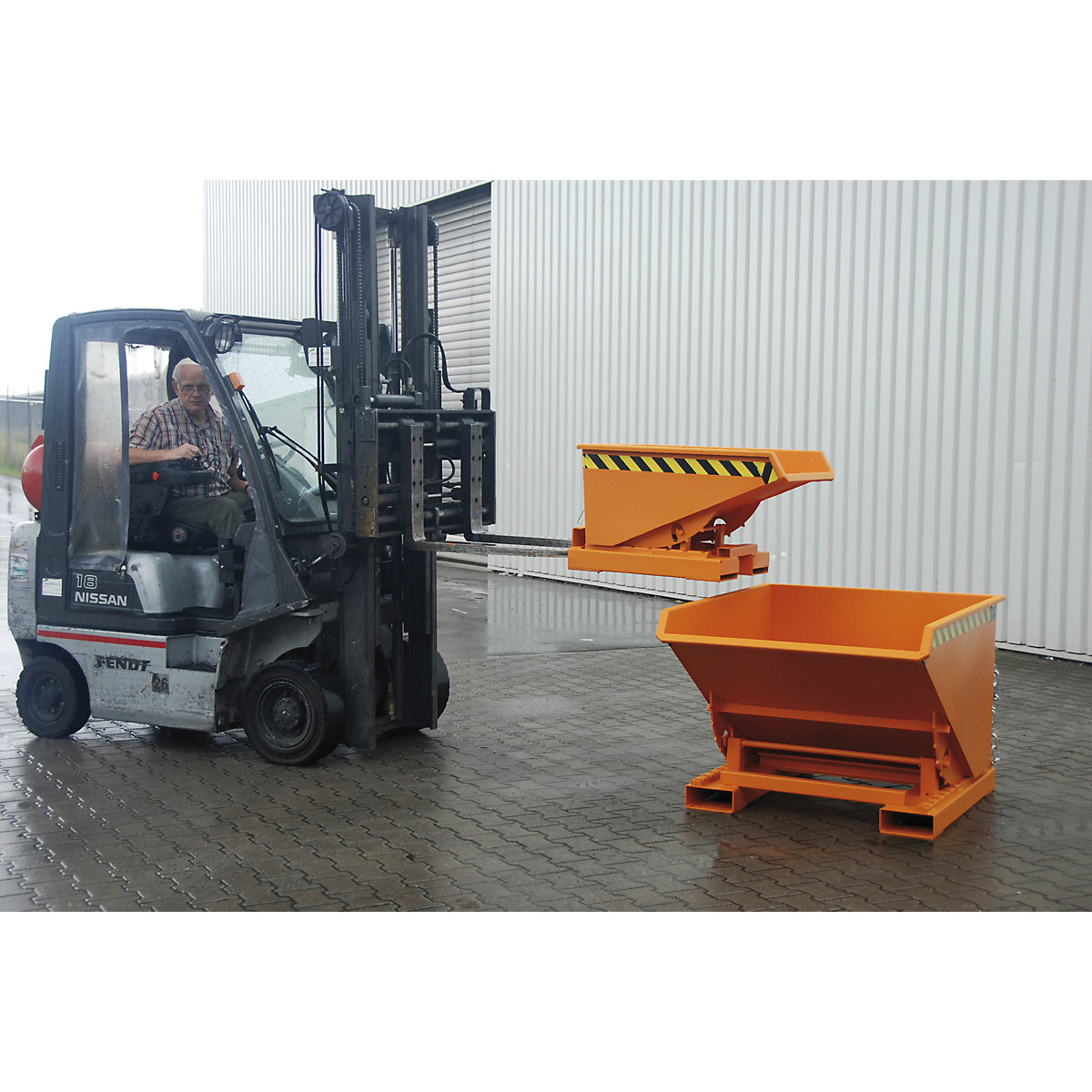 Kippbehälter inkl. Abrollmechanismus eurokraft pro (Produktabbildung 3)-2