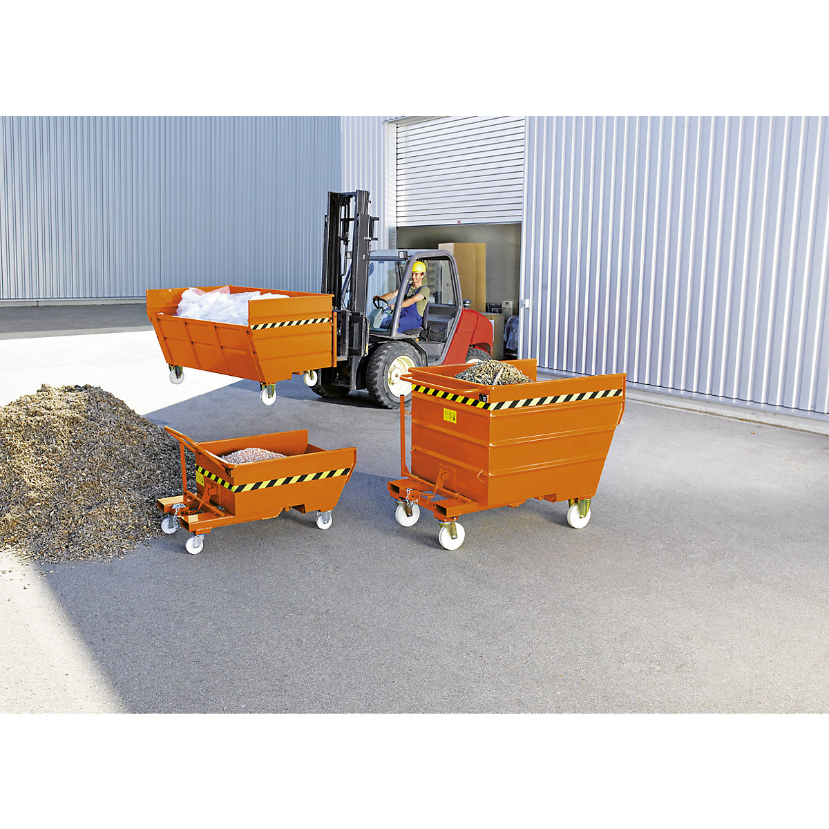 Mobiler Kippbehälter mit Klappmechanismus (Produktabbildung 3)-2