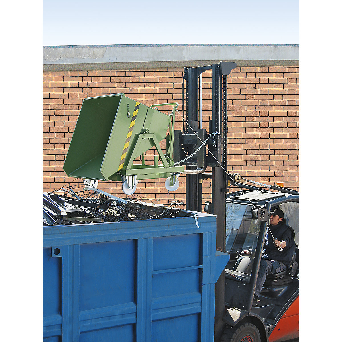 Mobiler Kippbehälter mit Klappmechanismus (Produktabbildung 3)-2