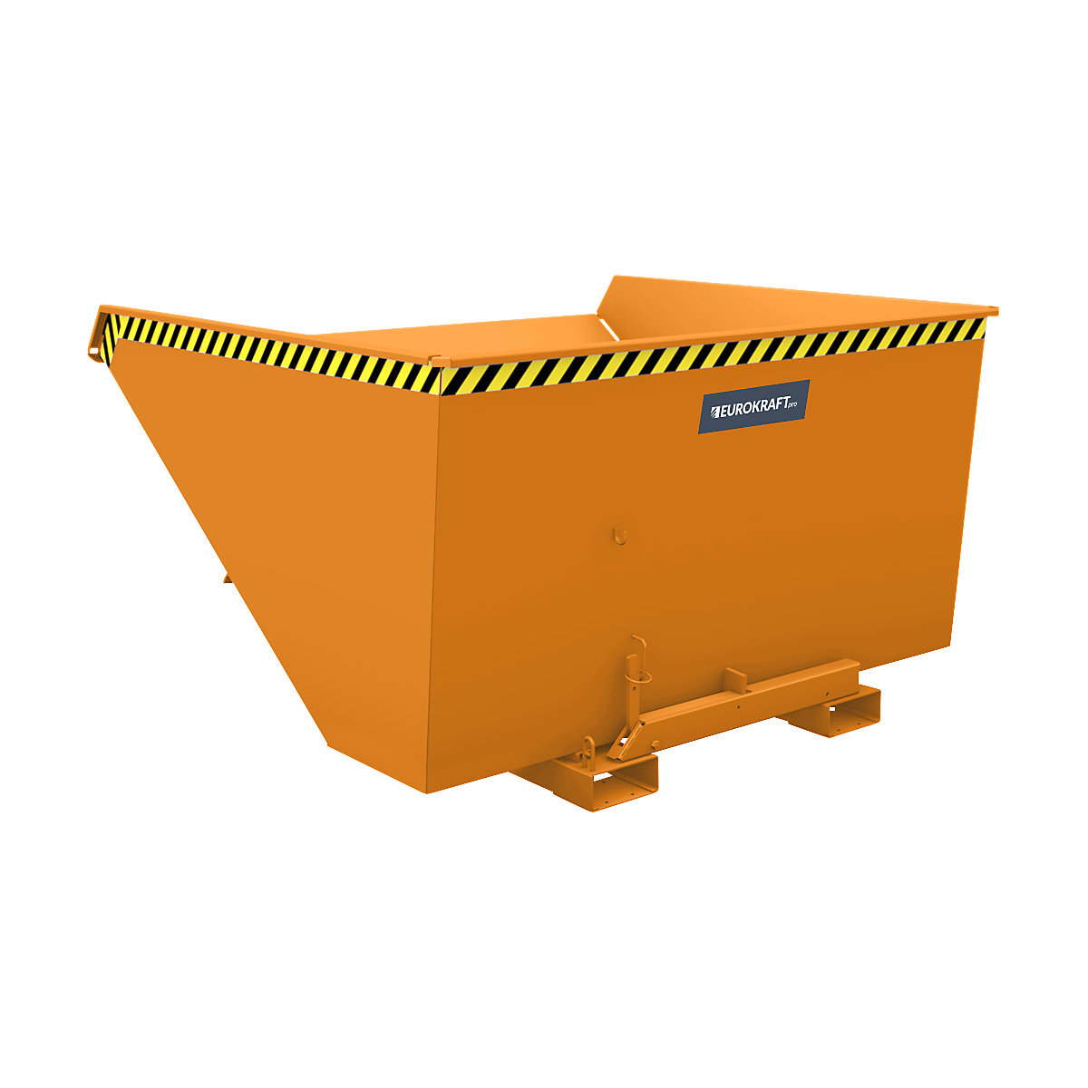 Kippbehälter inkl. Abrollmechanismus eurokraft pro, Volumen 2,1 m³, LxBxH 1720 x 1870 x 1103 mm, orange-10