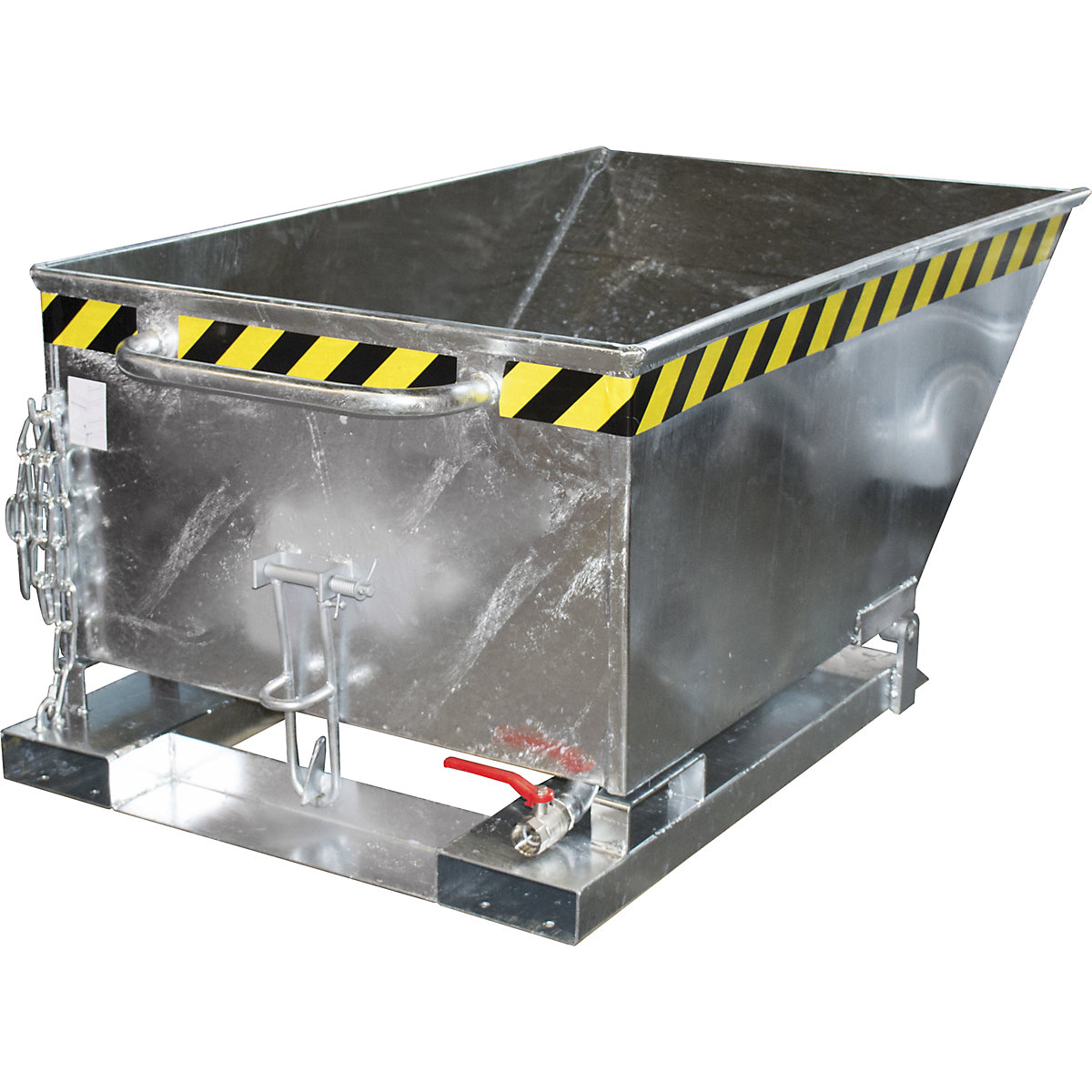 Späne-Kippmulde, niedrige Bauform eurokraft pro, Volumen 400 Liter, feuerverzinkt