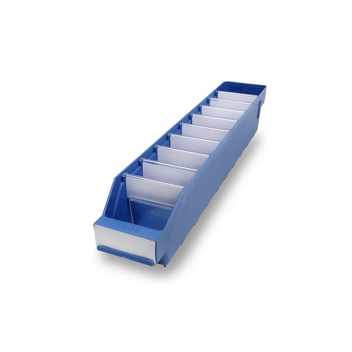 STEMO Regalkasten aus hochschlagfestem Polypropylen, blau, LxBxH 500 x 90 x 95 mm, VE 40 Stk