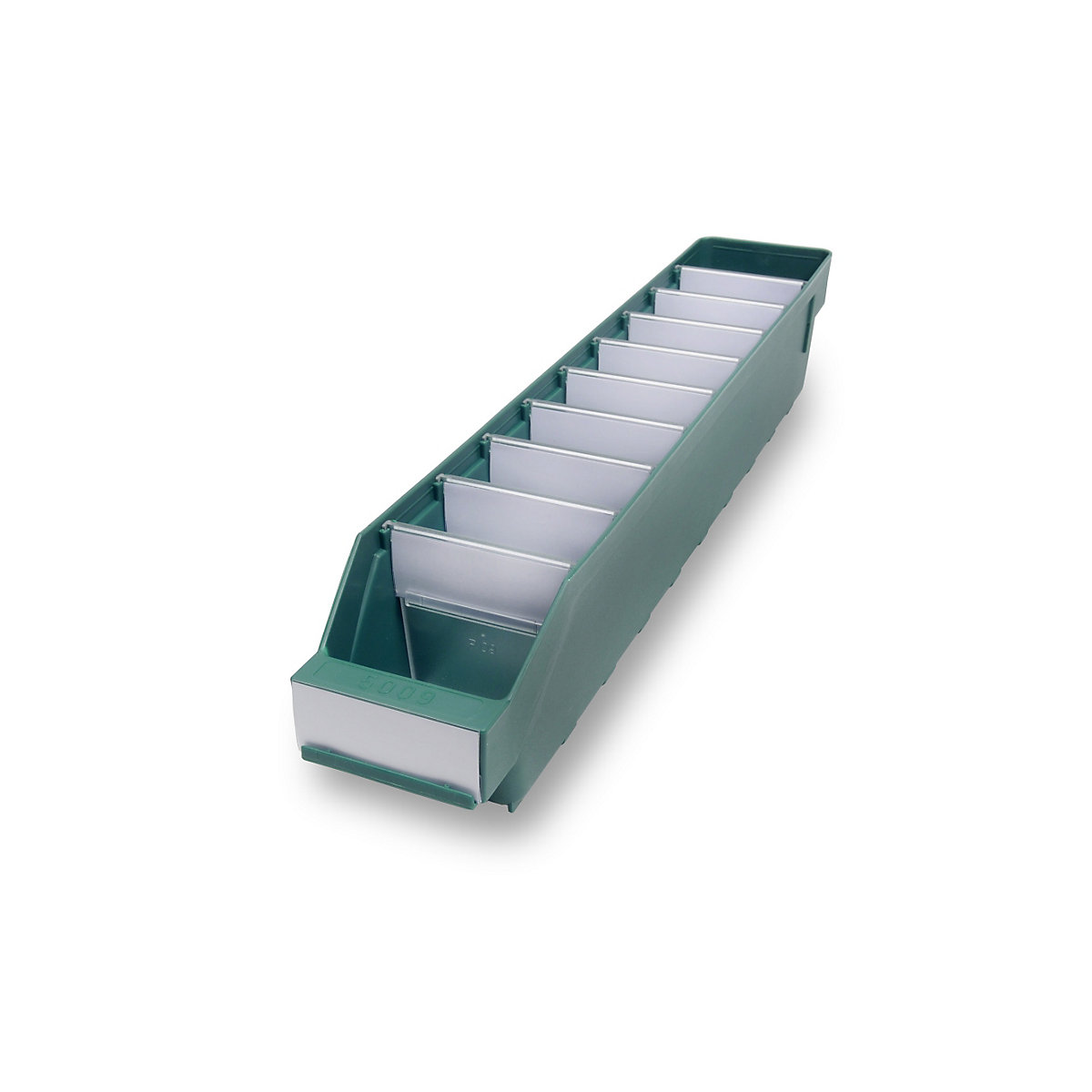 STEMO Regalkasten aus hochschlagfestem Polypropylen, grün, LxBxH 500 x 90 x 95 mm, VE 40 Stk