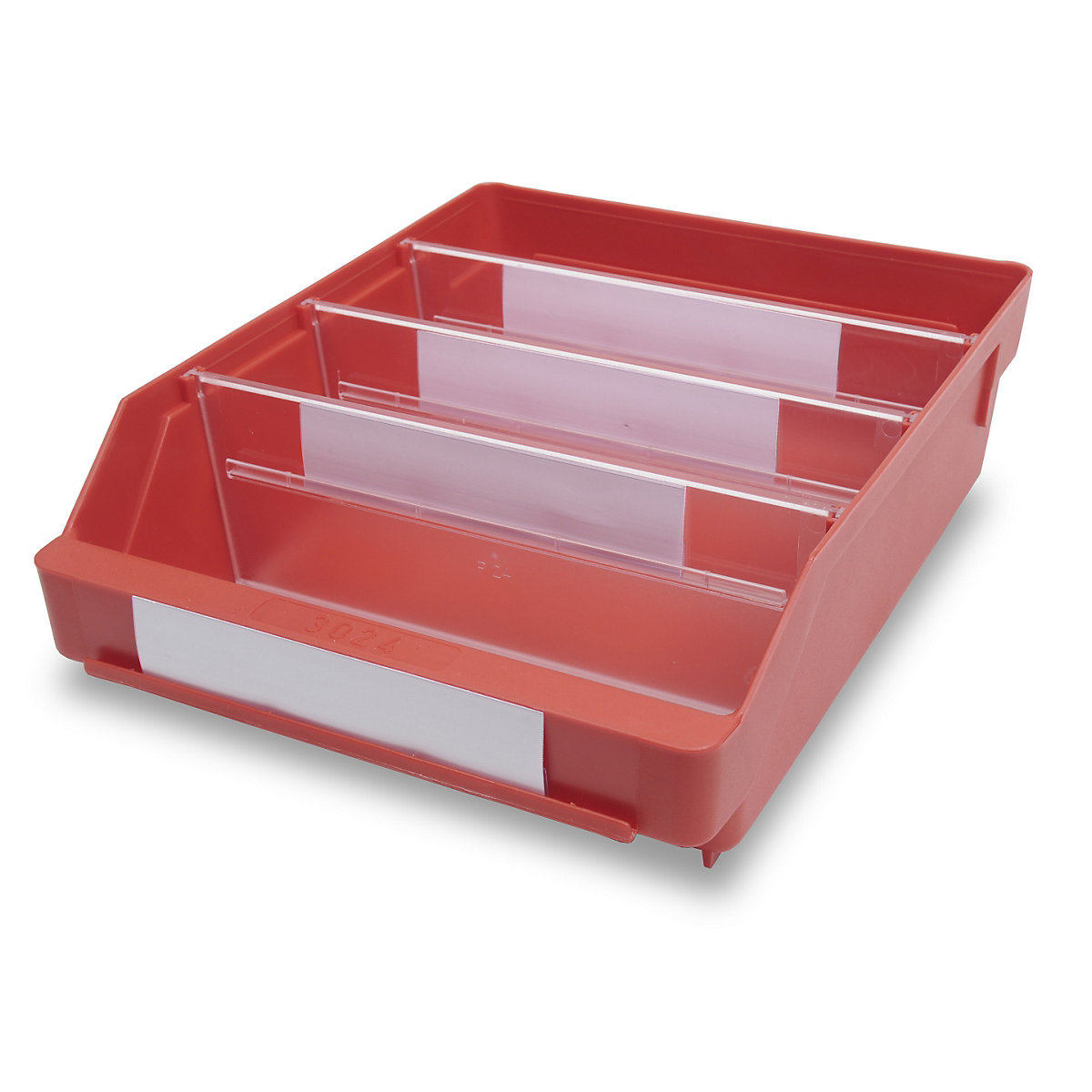 STEMO Regalkasten aus hochschlagfestem Polypropylen, rot, LxBxH 300 x 240 x 95 mm, VE 15 Stk