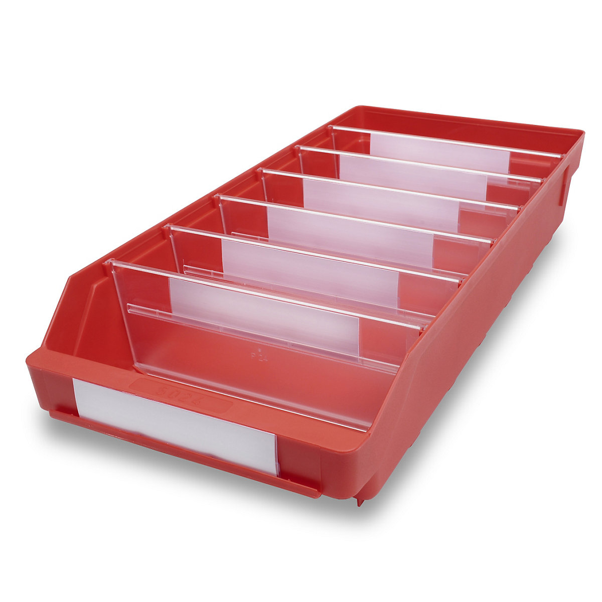 STEMO Regalkasten aus hochschlagfestem Polypropylen, rot, LxBxH 500 x 240 x 95 mm, VE 15 Stk