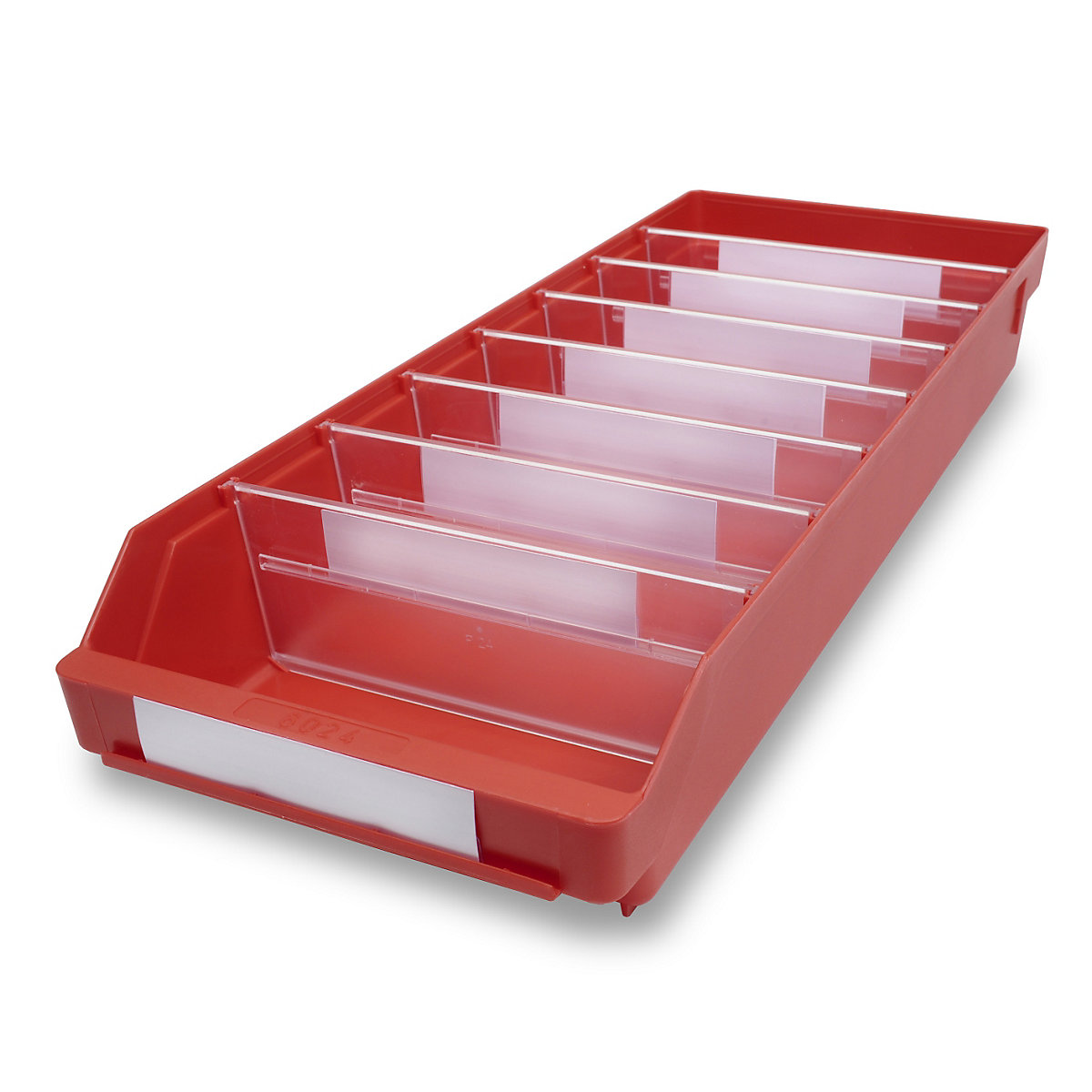 STEMO Regalkasten aus hochschlagfestem Polypropylen, rot, LxBxH 600 x 240 x 95 mm, VE 15 Stk