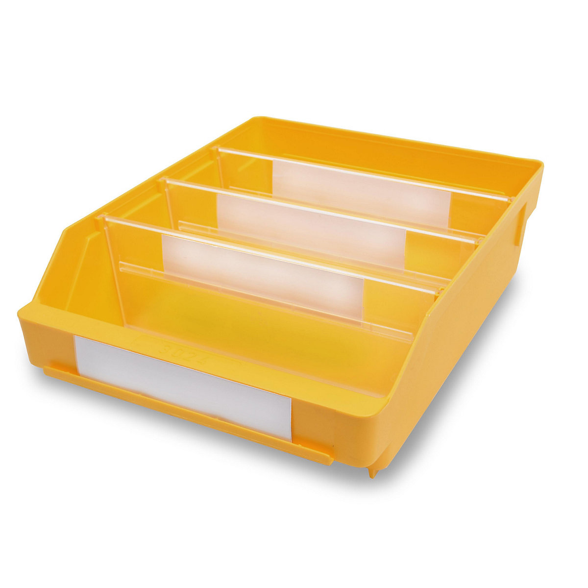 STEMO Regalkasten aus hochschlagfestem Polypropylen, gelb, LxBxH 300 x 240 x 95 mm, VE 15 Stk