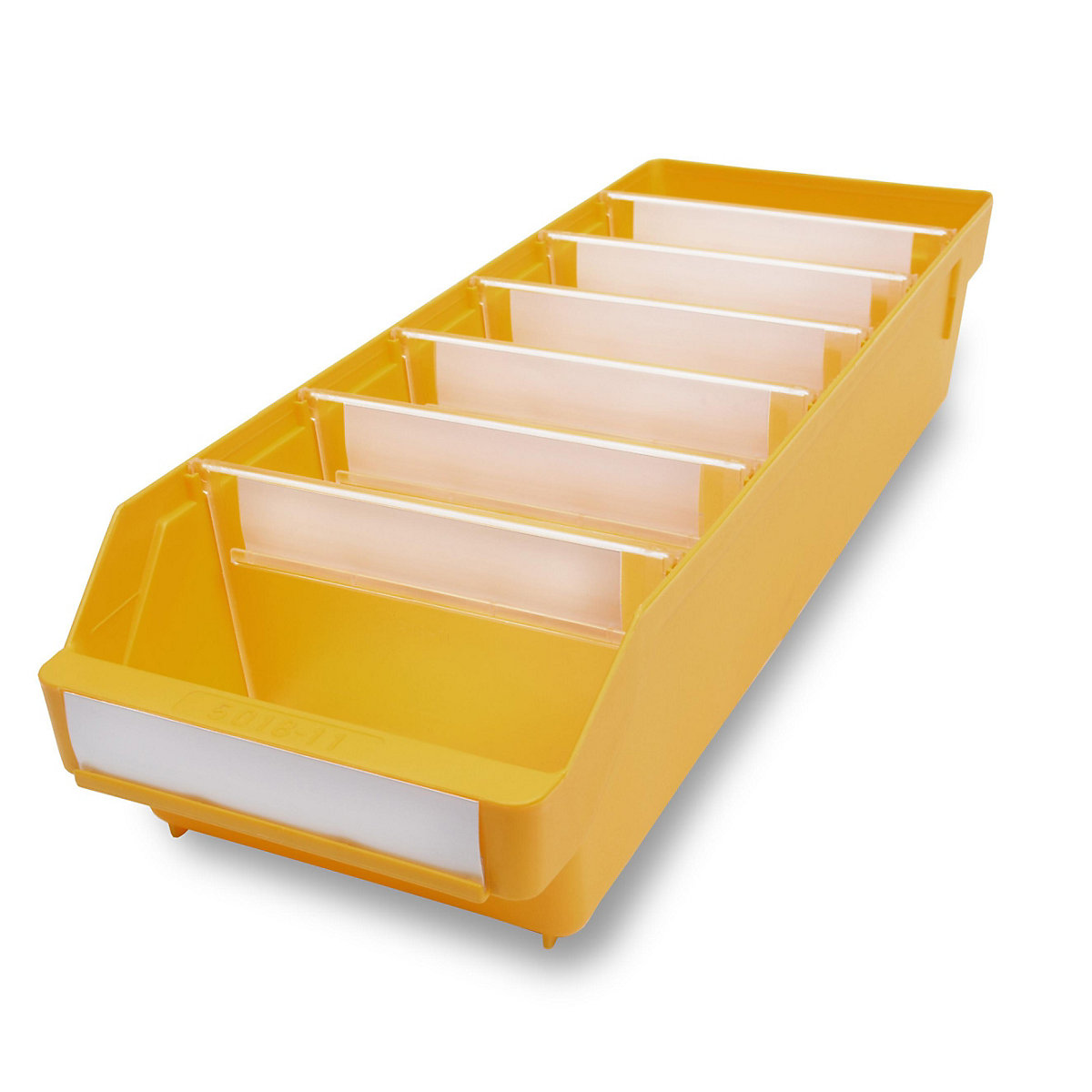 STEMO Regalkasten aus hochschlagfestem Polypropylen, gelb, LxBxH 500 x 180 x 110 mm, VE 20 Stk