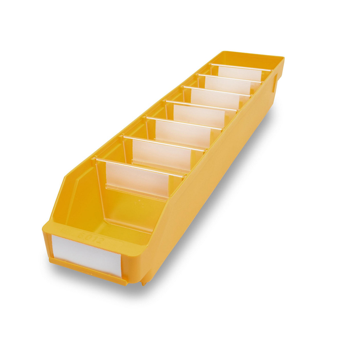 STEMO Regalkasten aus hochschlagfestem Polypropylen, gelb, LxBxH 600 x 118 x 95 mm, VE 30 Stk