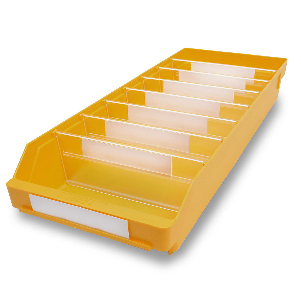 STEMO Regalkasten aus hochschlagfestem Polypropylen, gelb, LxBxH 600 x 240 x 95 mm, VE 15 Stk