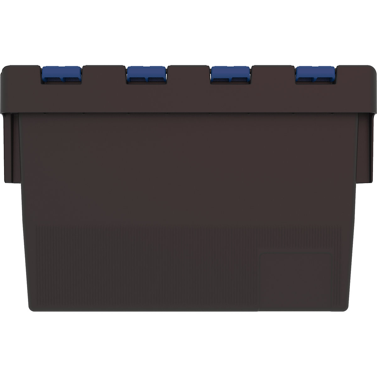 Mehrweg-Stapelbehälter, LxBxH 400 x 300 x 264 mm, VE 8 Stk, Deckel blau