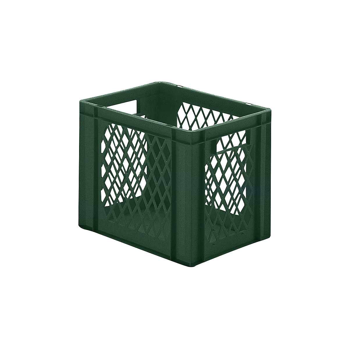 Euro-Format-Stapelbehälter, Wände durchbrochen, Boden geschlossen, LxBxH 400 x 300 x 320 mm, grün, VE 5 Stk