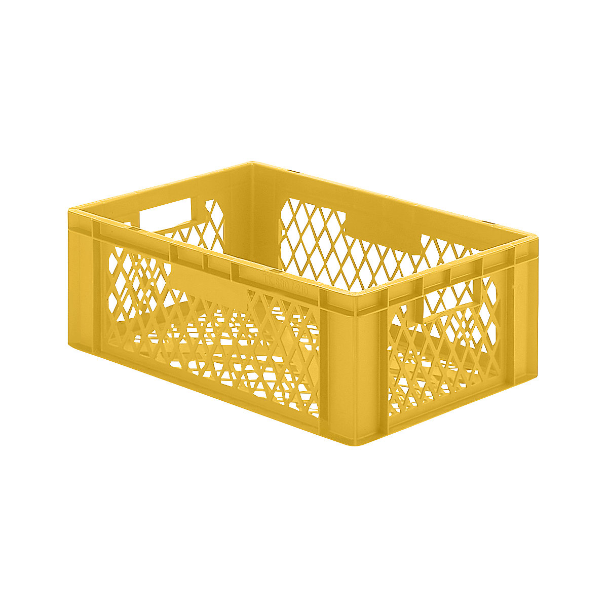 Euro-Format-Stapelbehälter, Wände und Boden durchbrochen, LxBxH 600 x 400 x 210 mm, gelb, VE 5 Stk