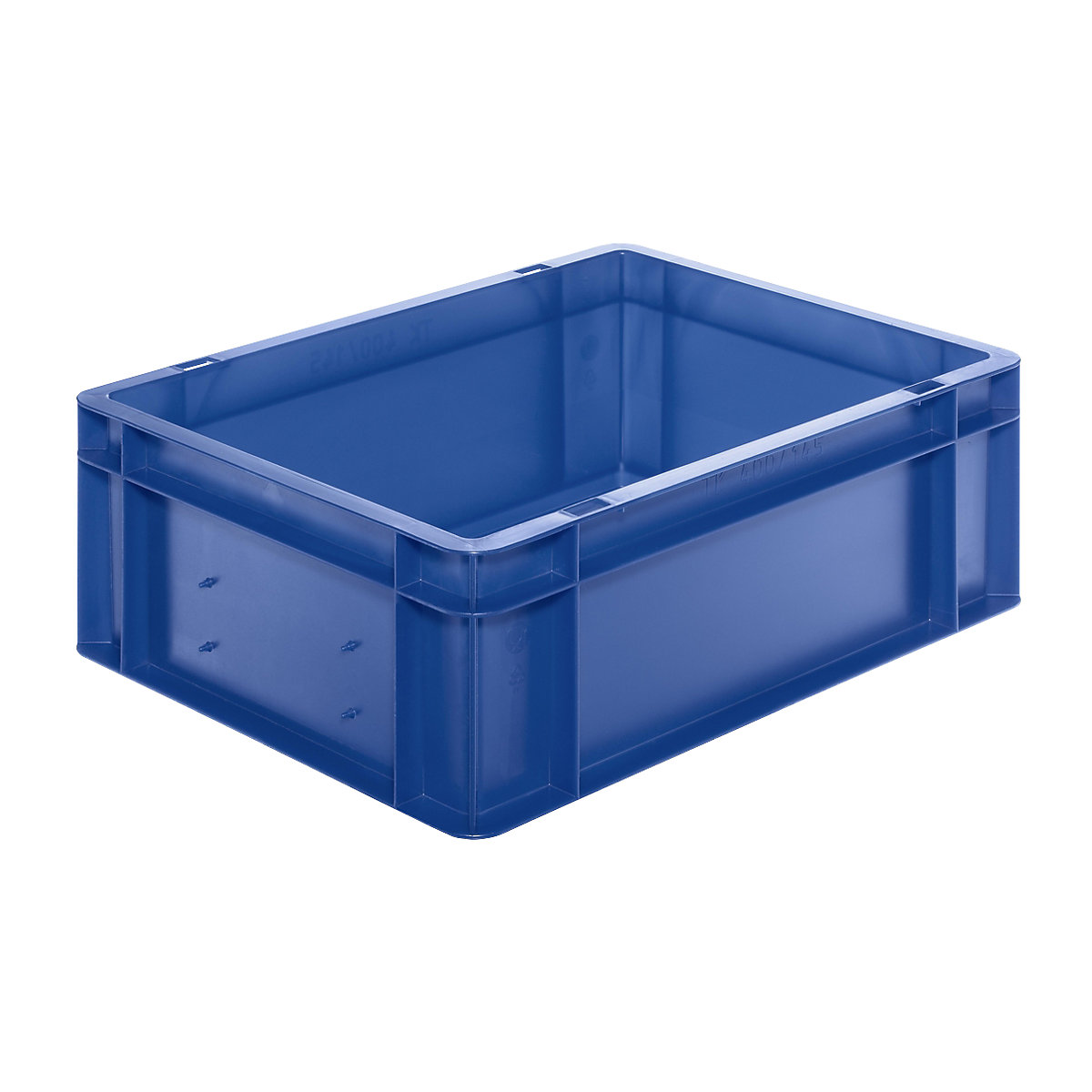 Euro-Format-Stapelbehälter, Wände und Boden geschlossen, LxBxH 400 x 300 x 145 mm, blau, VE 5 Stk