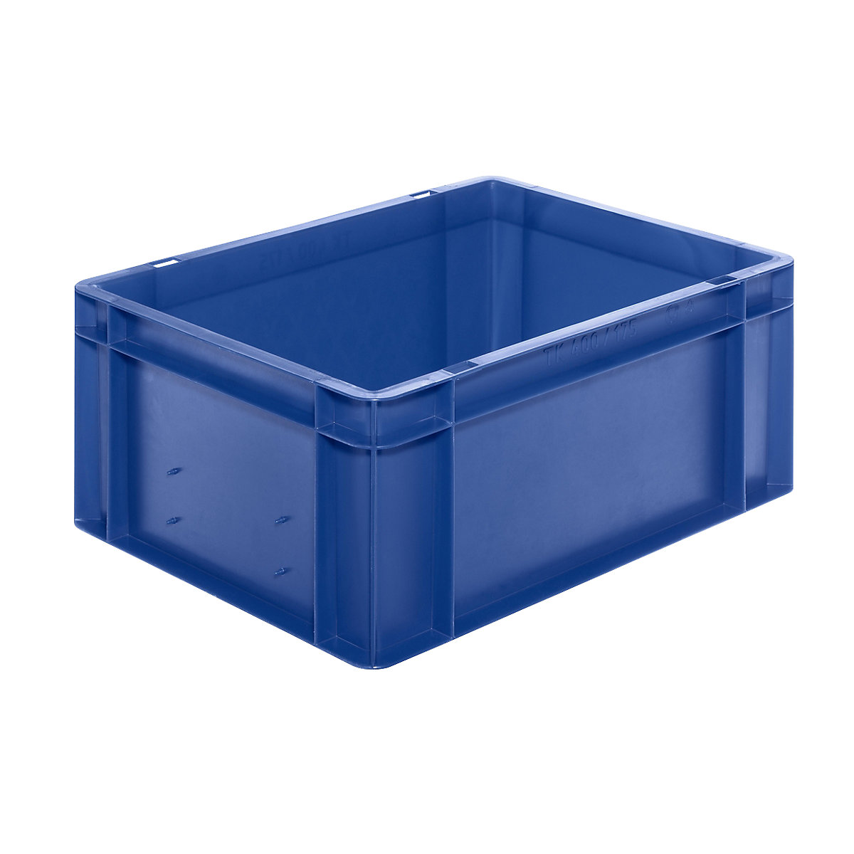 Euro-Format-Stapelbehälter, Wände und Boden geschlossen, LxBxH 400 x 300 x 175 mm, blau, VE 5 Stk