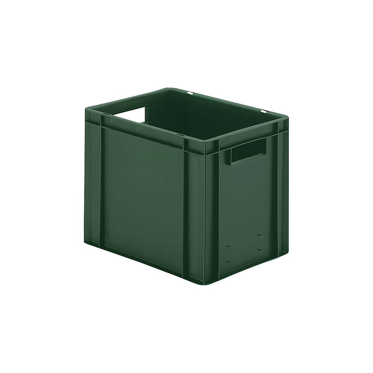 Euro-Format-Stapelbehälter, Wände und Boden geschlossen, LxBxH 400 x 300 x 320 mm, grün, VE 5 Stk