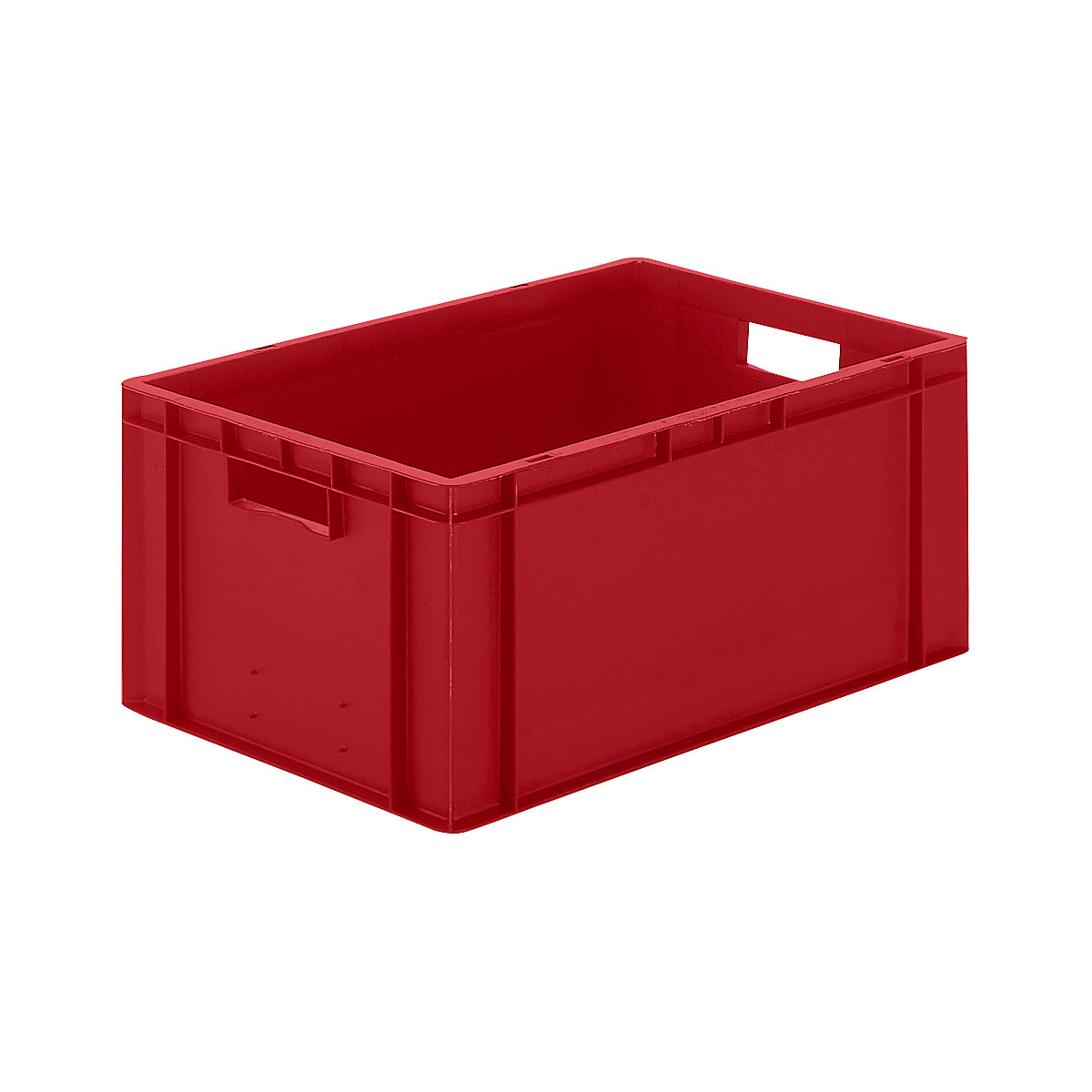 Euro-Format-Stapelbehälter, Wände und Boden geschlossen, LxBxH 600 x 400 x 270 mm, rot, VE 5 Stk