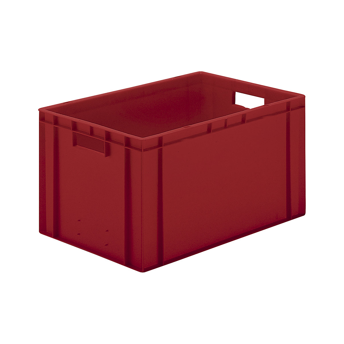 Euro-Format-Stapelbehälter, Wände und Boden geschlossen, LxBxH 600 x 400 x 320 mm, rot, VE 5 Stk