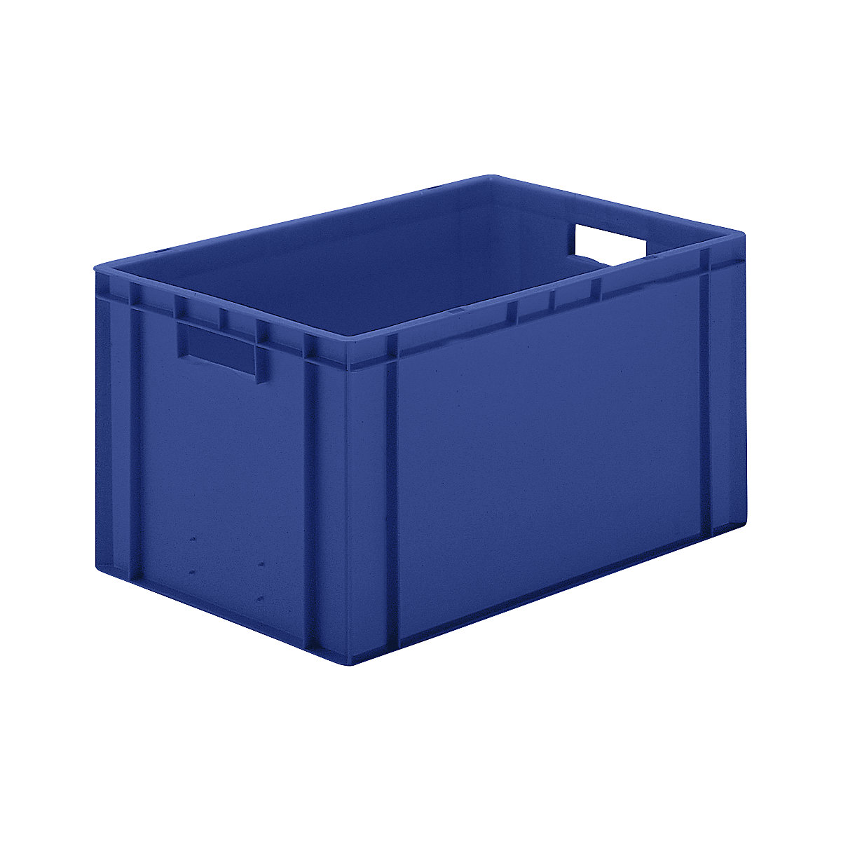 Euro-Format-Stapelbehälter, Wände und Boden geschlossen, LxBxH 600 x 400 x 320 mm, blau, VE 5 Stk