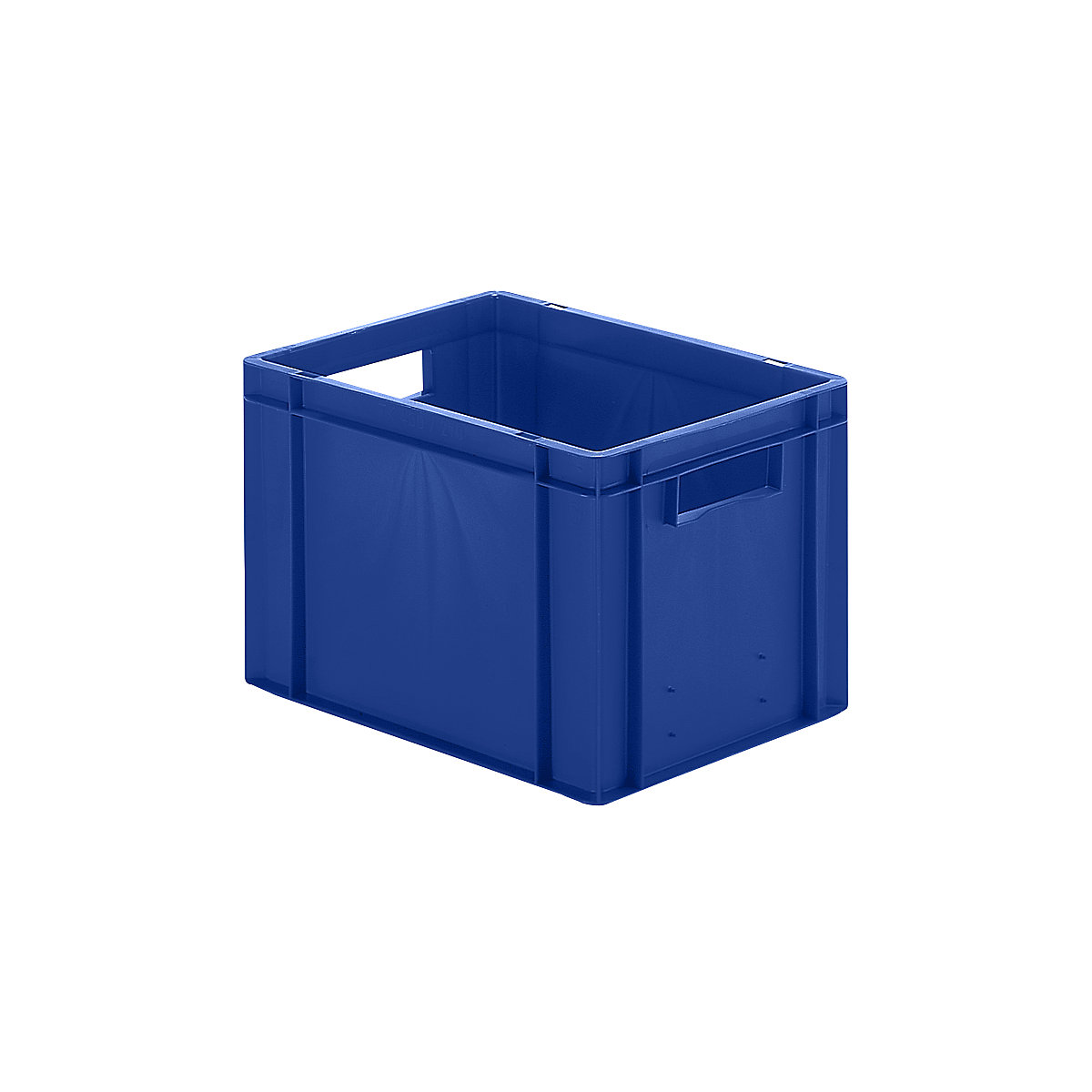 Euro-Format-Stapelbehälter, Wände und Boden geschlossen, LxBxH 400 x 300 x 270 mm, blau, VE 5 Stk