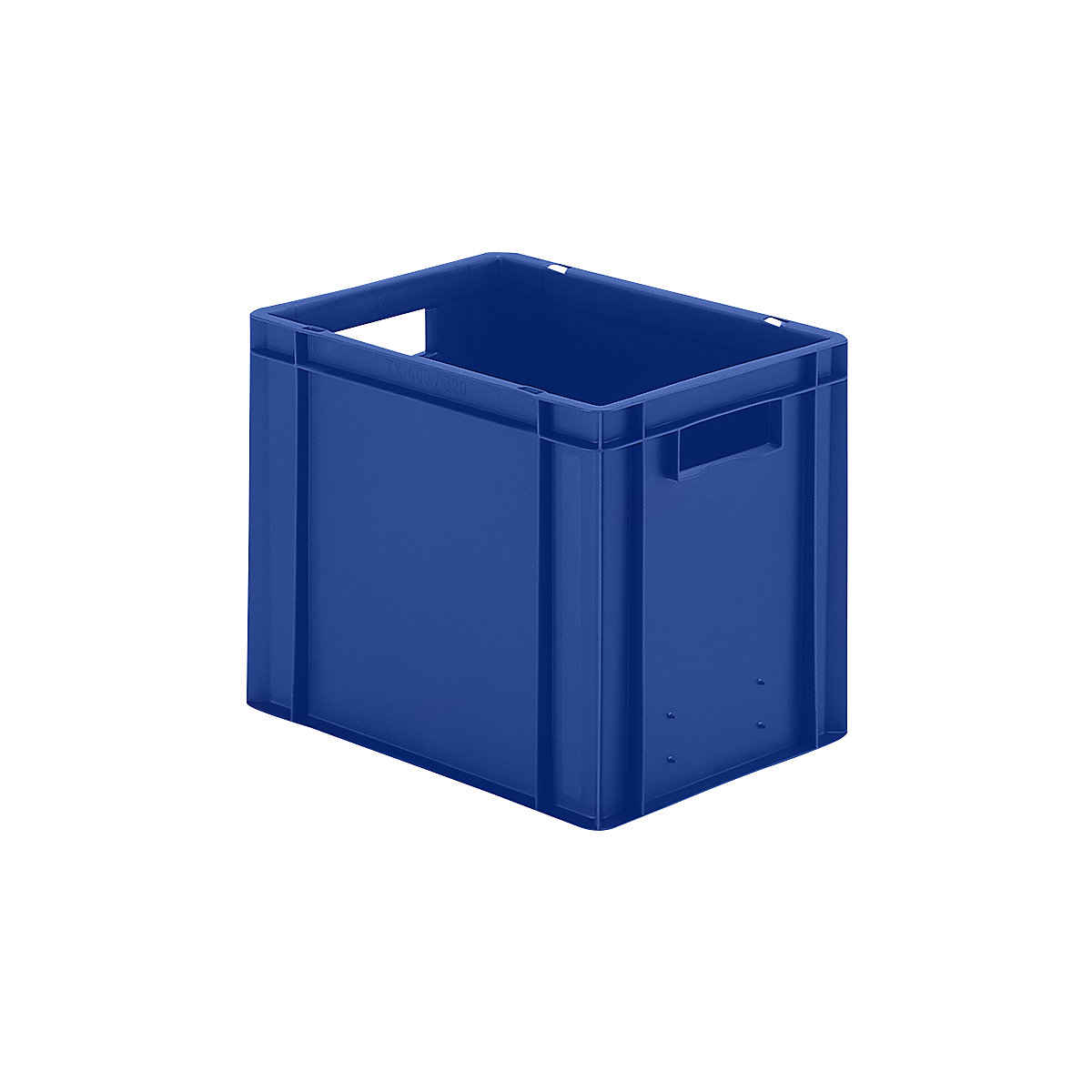 Euro-Format-Stapelbehälter, Wände und Boden geschlossen, LxBxH 400 x 300 x 320 mm, blau, VE 5 Stk