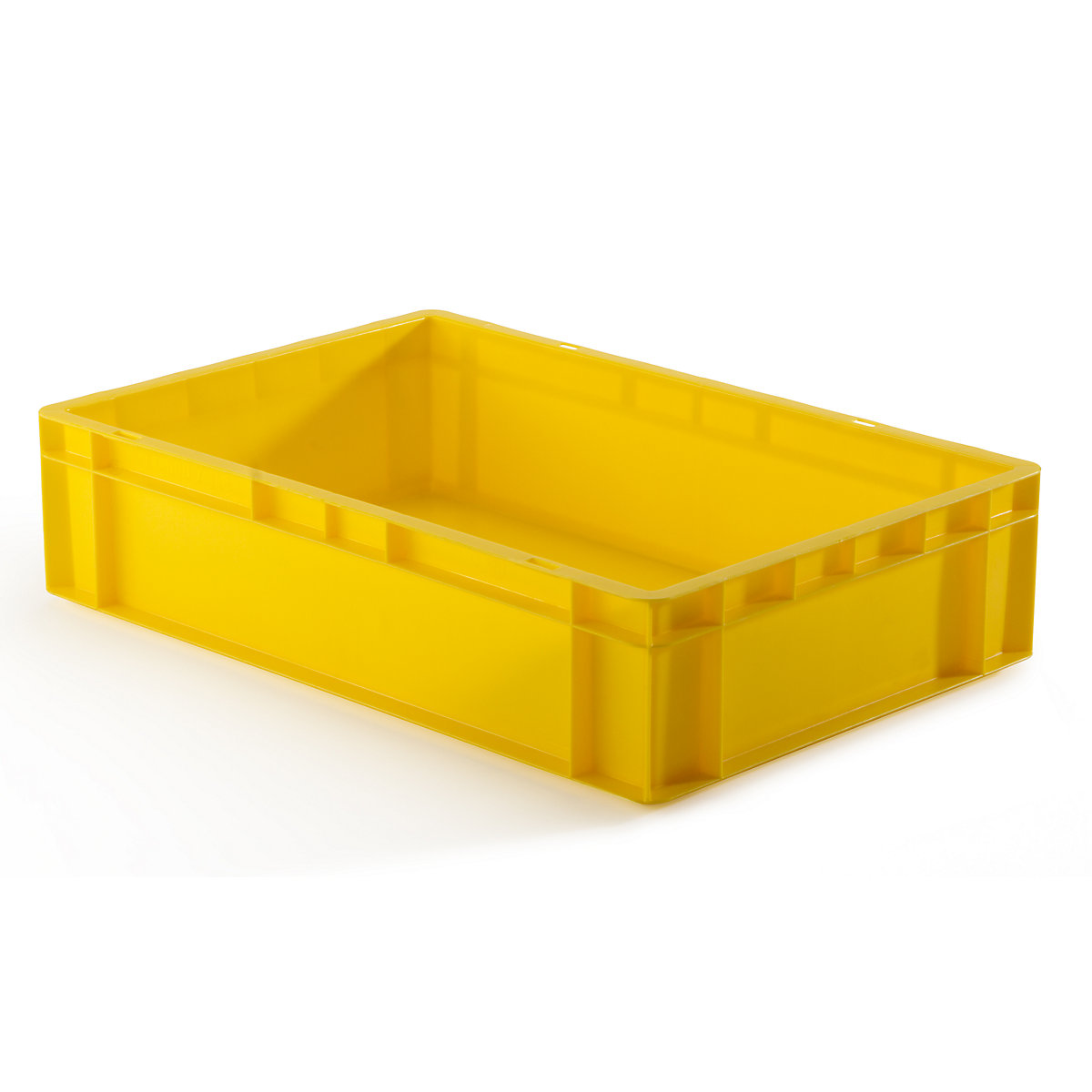 Euro-Format-Stapelbehälter, Wände und Boden geschlossen, LxBxH 600 x 400 x 145 mm, gelb, VE 5 Stk