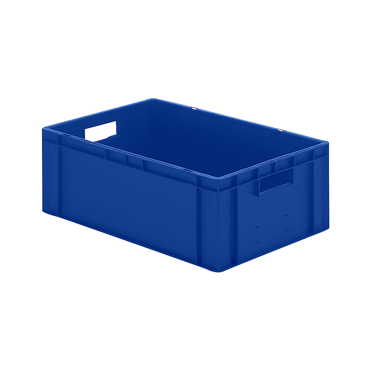 Euro-Format-Stapelbehälter, Wände und Boden geschlossen, LxBxH 600 x 400 x 210 mm, blau, VE 5 Stk