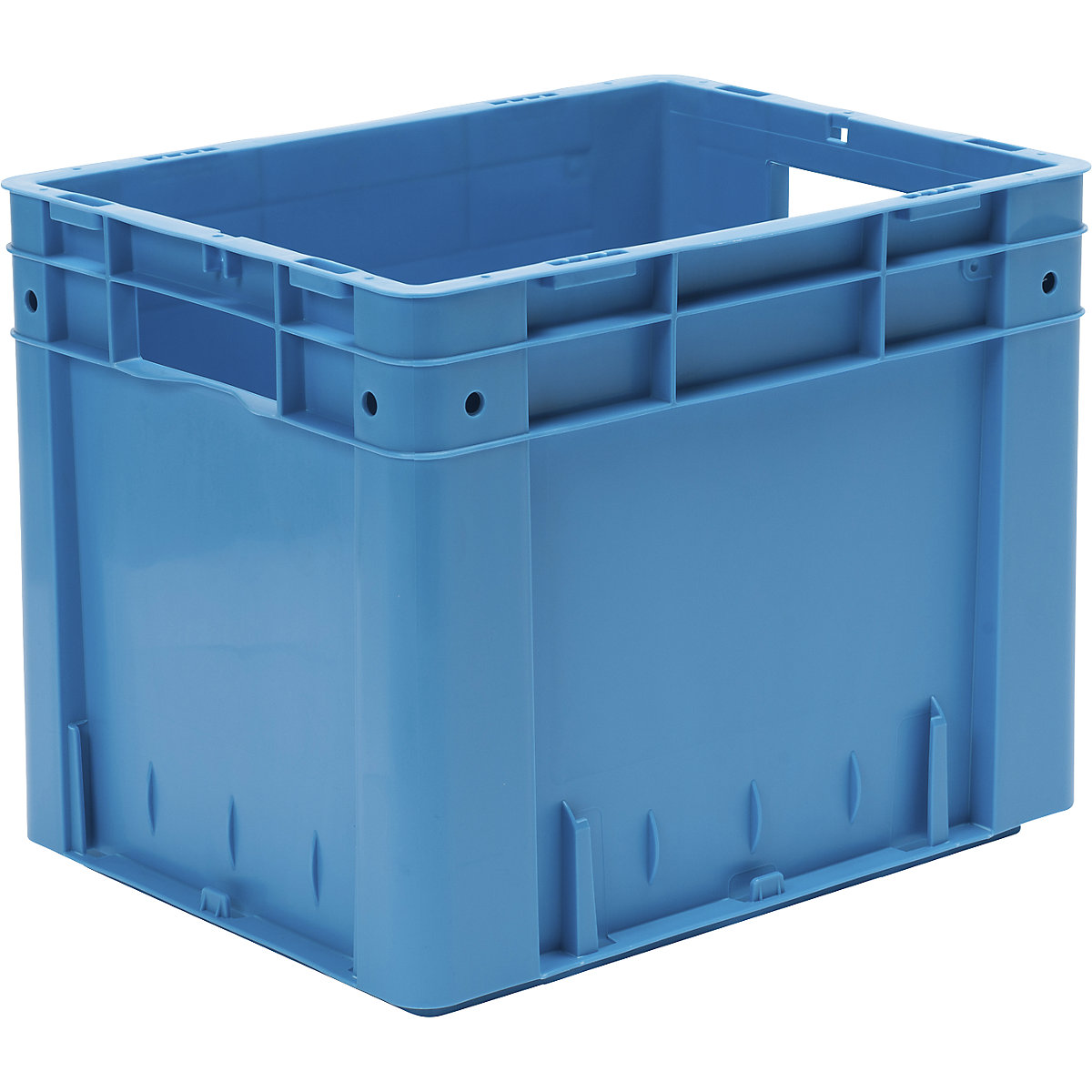 Euro-Stapelbehälter, Volumen 29 l, LxBxH 400 x 300 x 320 mm, VE 4 Stk, blau-5