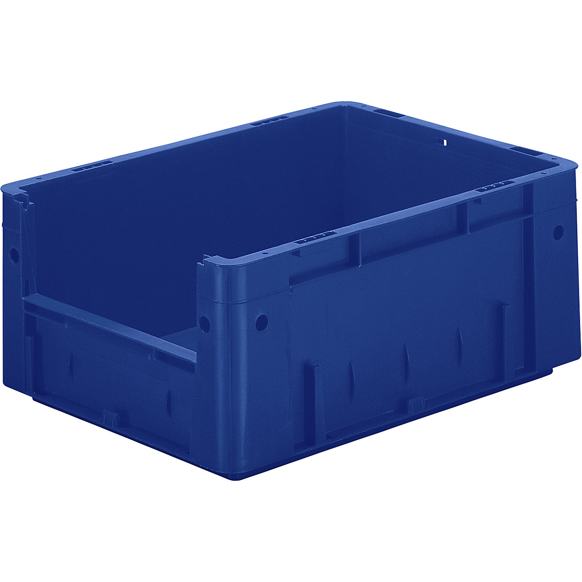 Euro-Stapelbehälter, Volumen 14,5 l, LxBxH 400 x 300 x 175 mm, VE 4 Stk, blau-3